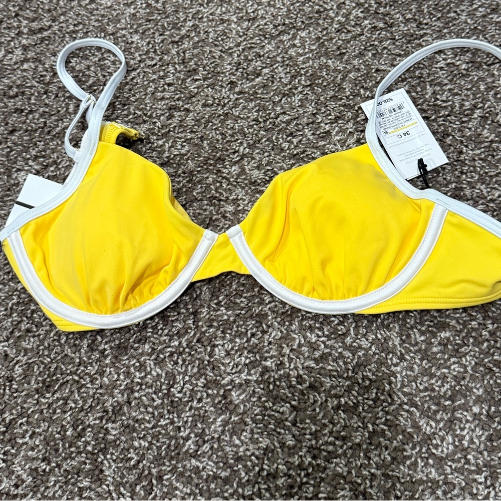 🍦Shade & Shore Yellow Bikini Top